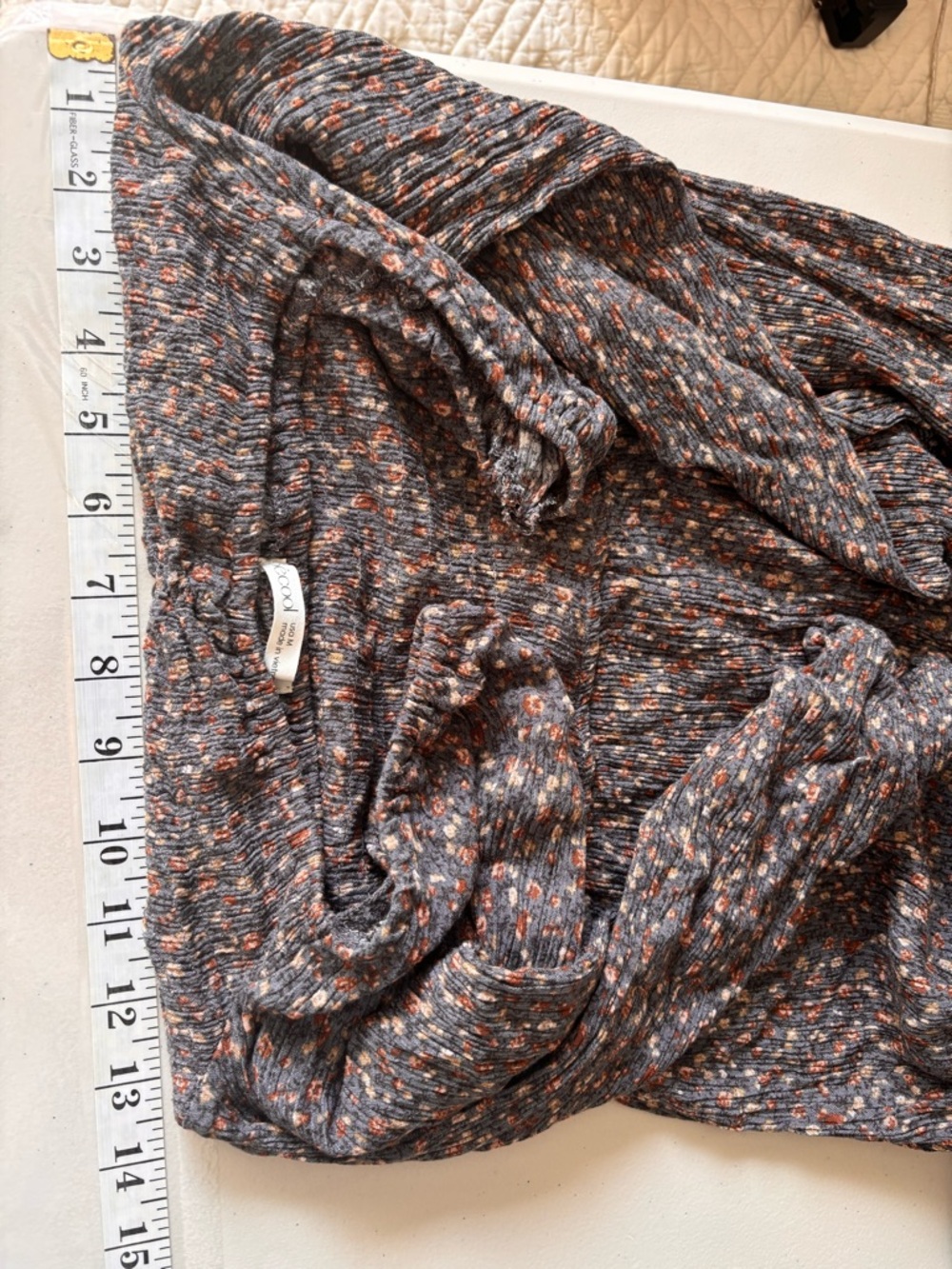 Ditsy Floral Dress Smocked Milkmaid Mini Size Medium Babydoll Y2K Retro - Picture 10 of 11